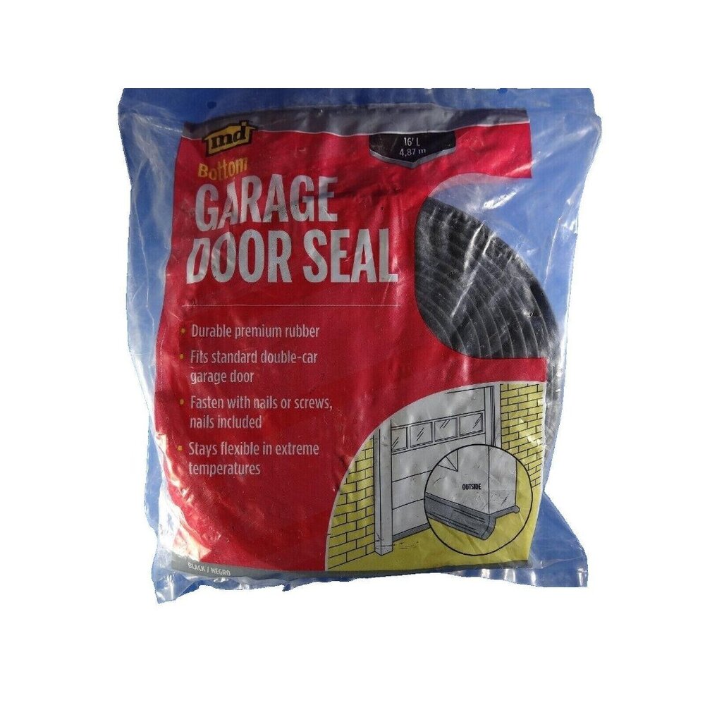 MD Bottom premium Rubber Garage Door Seal 16’ L Model #03749